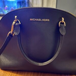 Michael Kors Black Satchel with Gold Accents